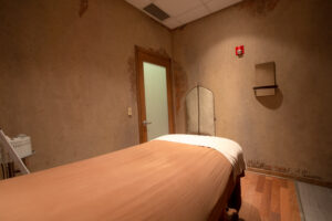 Picture of a massage room inside Garbo's Salon and Spa