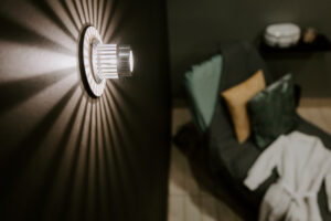 Picture of an indirect light inside the massage room at Garbo's Salon and Spa