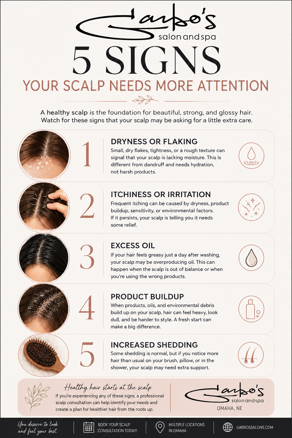 5 signs your scalp needs more attention infographic